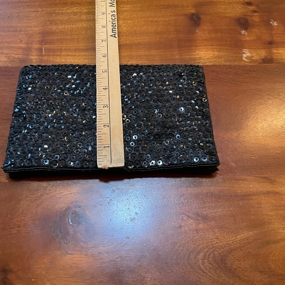 Mister ernest evening black sequin Rectangular clutch - Picture 9 of 10